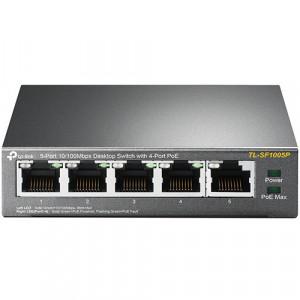 TP-LINK TL-SF1005P V5 Switch - 5 × Fast Ethernet RJ45 Ports (4× 10/100 Mbps 802.3af/at PoE+ ports), AUTO MDI/MDIX