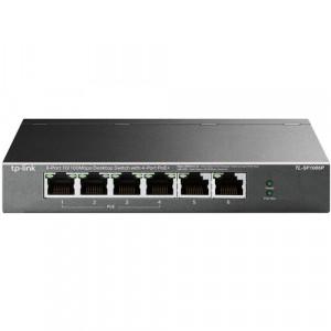 TP LINK TL-SF1006P V4 Switch - 6× Fast Mbps RJ45 Ports (ports 1–4 support 802.3af at PoE+), AUTO MDI MDIX, PoE-Out