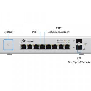 Ubiquiti UniFi (US-8-150W) Switch - 8 x Gigabit Ethernet Ports RJ45 PoE+ (30 W, 802.3at), 2 x SFP Gigabit Ethernet Ports