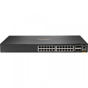 HPE Aruba CX 6300F (JL668A) Switch - 24 x Gigabit Ethernet PoE+ Ports RJ45 (30 W, 802.3at), 4 x SFP 56 50 GbE WAN, 1 x RJ45 LAN, 1 x USB-C