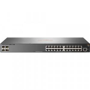 HPE Aruba 2930F (JL253A) Switch - 24 x Gigabit Ethernet Ports RJ45, 4 x SFP+ 10 GbE WAN, 1 x RJ45, 1 x Micro-USB