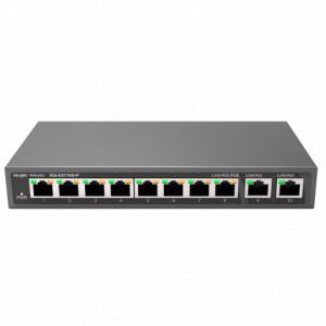 Ruijie (RG-ES110D-P) Desktop Unmanaged Switch - 8 x 10/100 Base-X PoE+ Ports, 2 x Gigabit Ethernet Base-T Ports