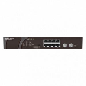 Ruijie (RG-ES110GDS-P) Unmanaged Switch - 8 x Gigabit Ethernet Ports Base-T Ports, 2 x 1000 Base-X SFP ports