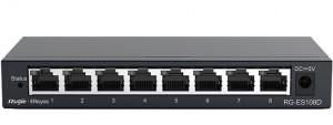 Ruijie (RG-ES108D) Unmanaged Switch - 8 x 10/100 Base-TX Ports