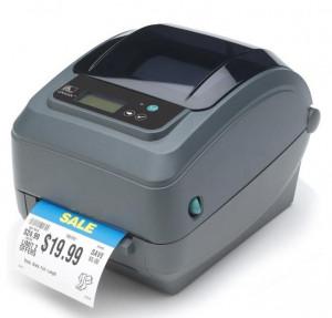 ZEBRA GX42-102520-000 Barcode Label Printer - 8MB, 4MB, Thermal Transfer, 203 dpi, Tear-Off With Cutter and Dispenser, LCD Display