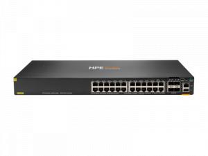 HPE Aruba CX 6300F (JL666A) Switch - 24 x Gigabit Ethernet BaseT Ports, 4 x 1G/10G/25G/50G SFP Ports, 1 x USB‑C Console, 1 x OOBM, 1 x USB-A