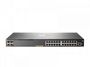 HPE Aruba 2930F (JL255A) Switch - 24 x Gigabit Ethernet PoE+ Ports, 4 x SFP+ 1/10GbE Ports