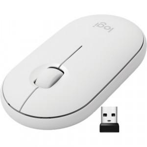 Logitech Pebble M350 Wireless Mouse White | 100G, 10.7 x 5.9 x 2.6 cm