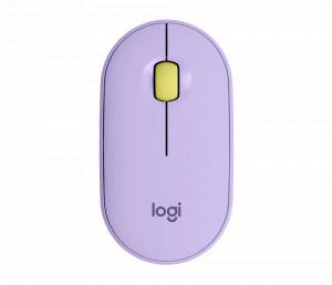 LOGITECH PEBBLE M350 Wired Mouse - High Precision Optical Tracking, 1000 DPI, 3 Button, Bluetooth Low Energy Technology (Lavender Lemonade)