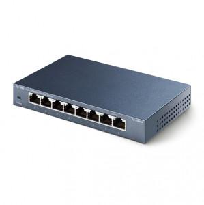 TP-LINK TL-SG108 V5 Switch - 8 × Gigabit Ethernet Mbps Ports, Auto-Negotiation, Auto-MDI/MDIX