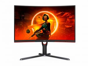 AOC C27G3 Curved Gaming Monitor - 27” FHD (1920 × 1080), VA, Tilt, Swivel, Height, Wall-Mount, HDMI, DP, 300 nits, 165 Hz