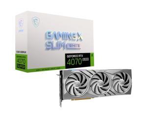 MSI GeForce RTX 4070 Super 12G Gaming X Slim White Graphics Card - 12GB GDDR6X 192-bit, 7168 Units, up to 2655 MHz