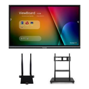 ViewSonic ViewBoard IFP5550-E2 Interactive Display - 55" 4K (3840 x 2160) 350 nits @ 60 Hz LCD, Infrared Multi-Touch, Wi-Fi Module (Wi-Fi 6), Mobile Trolley Cart