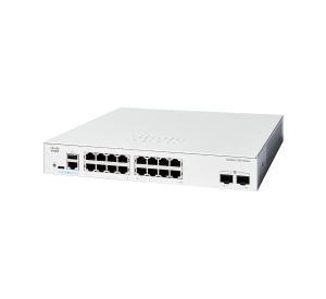 CISCO Catalyst C1300 Managed Switch - 36 Gbps Switching Capacity, Throughput up to 26.78 Mpps, 16 x RJ45, 2 x SFP
