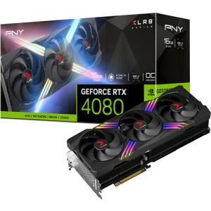 PNY GeForce RTX 4080 XLR8 Gaming VERTO EPIC-X RGB Overclocked Triple Fan DLSS 3 Graphics Card - 16GB GDDR6X 256-bit, 9728 Units, up to 2550 MHz