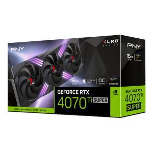 PNY NVIDIA GeForce RTX 4070 Ti SUPER XLR8 Gaming VERTO EPIC-X RGB Overclocked Triple Fan DLSS 3 Graphics Card - 16GB GDDR6X 256-Bit, 8448 Units, up to 2655 MHz