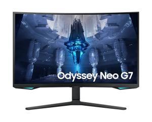 SAMSUNG ODYSSEY NEO G7 G75NB Gaming Curved Monitor - 32" UHD (3840 x 2160), VA, Height, Pivot, Swivel, Tilt, Wall Mount, HDMI, DP, 350nits, Max 165Hz