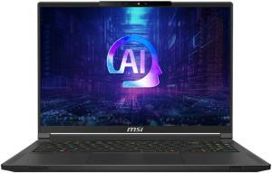 MSI STEALTH 16 A16AI+A3HVGG-002US (2025) Gaming Laptop - AMD Ryzen AI 9 HX 370, 32GB, 1TB SSD, NVIDIA GeForce RTX 4070 8GB, 16" WQXGA (Arabic Keyboard)