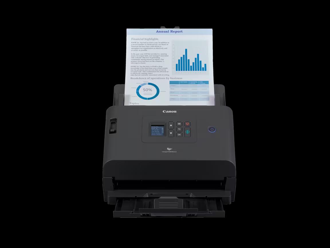 CANON IMAGEFORMULA DR-S250N Desktop Type Sheet Fed Scanner - LED, 300 dpi, 50 ppm, 9000 Scans