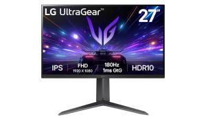 LG 27GS65F-B ULTRAGRAR Gaming Monitor - 27” FHD (1920 X 1080), IPS, Tilt, Height, Pivot, HDMI, DP, 300nits, 180Hz