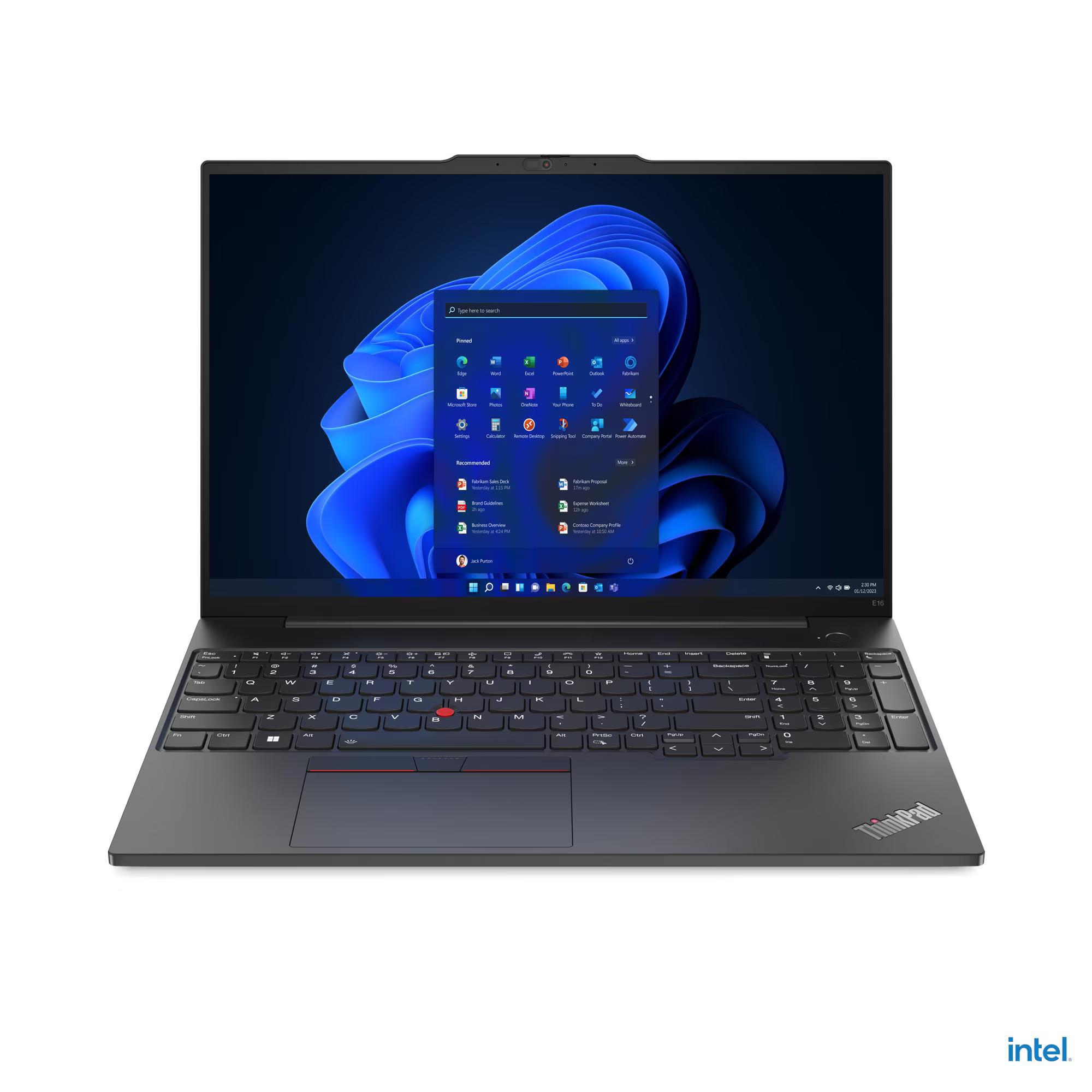 LENOVO THINKPAD E16 GEN 1 Laptop - 13th Gen i7-1355U, 16GB, 512GB SSD, NVIDIA GeForce MX550 2GB, 16" WUXGA
