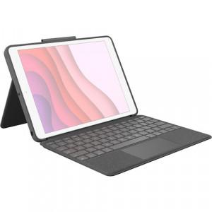 Logitech Combo Touch Backlit Keyboard Case - Apple iPad, 7 to 10 Gen , Graphite