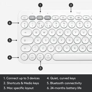 Logitech K380 Multi-Device Bluetooth Keyboard - Mac, Mac, iOS, iPad, OS, 10M Wireless Range