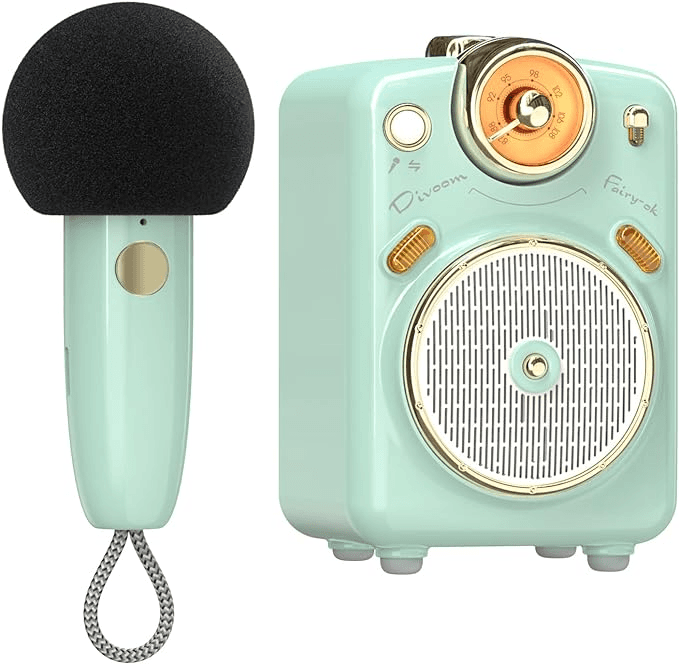 Monster Mini Karaoke Microphone  Metal, Plastic, Smart Phones, Recording,  SINGING, Portable Audio Player, Green