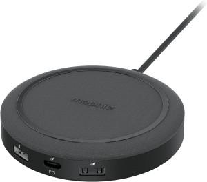 Mophie Universal Wireless Charger - Lightning, USB, USB-A, USB-C, Wireless Hub, Quick-Start Guide, Approx. 1.5M Wall Adapter, Black