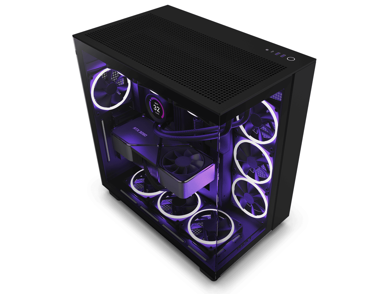 NZXT H9 Flow Case 165mm CPU, 435mm GPU, 200mm PSU, Mini-ITX