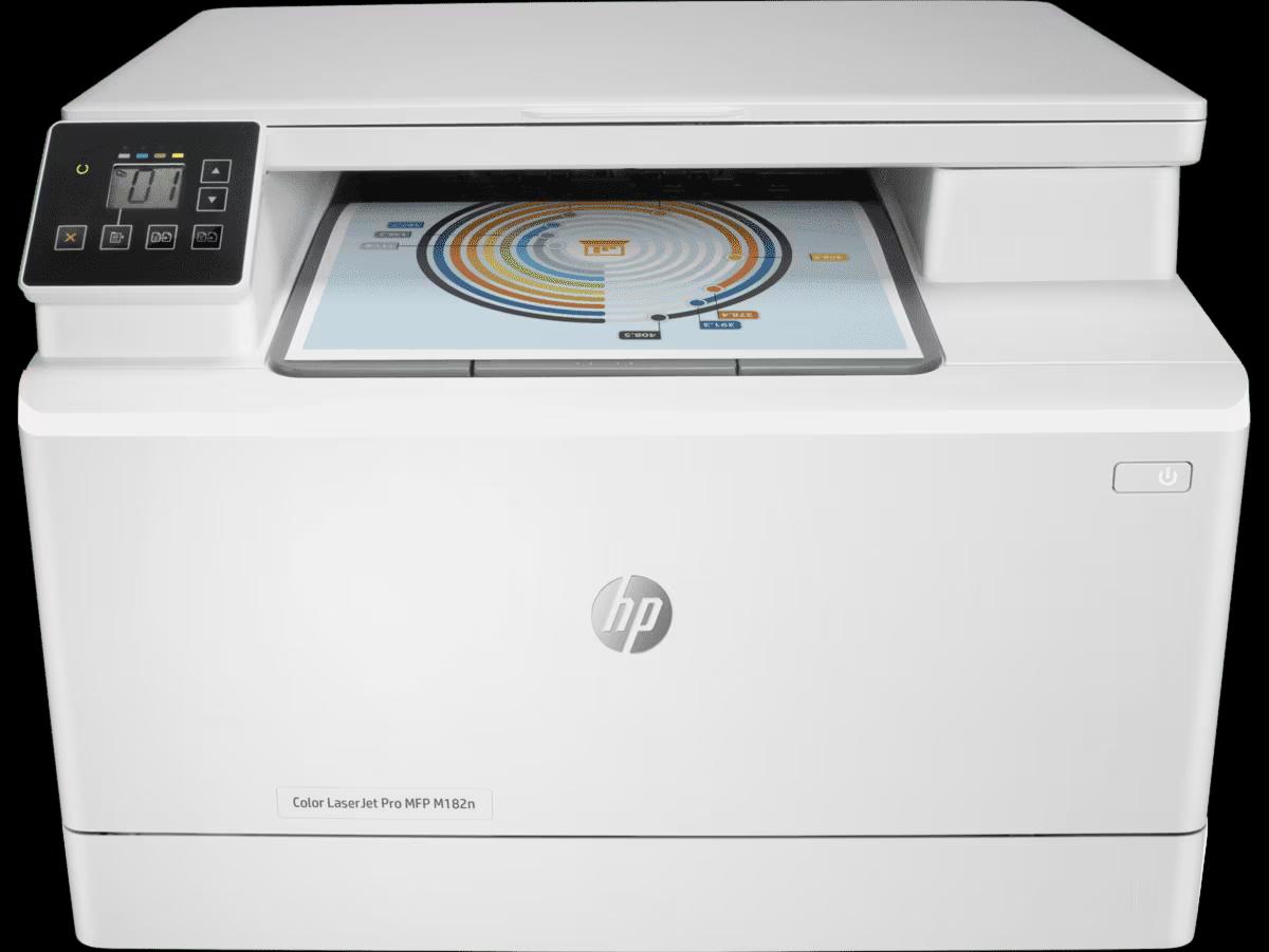 HP LaserJet Pro MFP M182N Printer - Wireless, A4, Print Copy Scan, 22 ppm, 600 x 600 dpi Resolution, 30,000 Pages Duty Cycle, Black and Color
