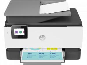 HP OfficeJet Pro 9010 Printer - Wireless, A4, Print Copy Scan Fax, 22 ppm, 1200 x 1200 rendered dpi Resolution, 25,000 Pages Duty Cycle, Black and Color