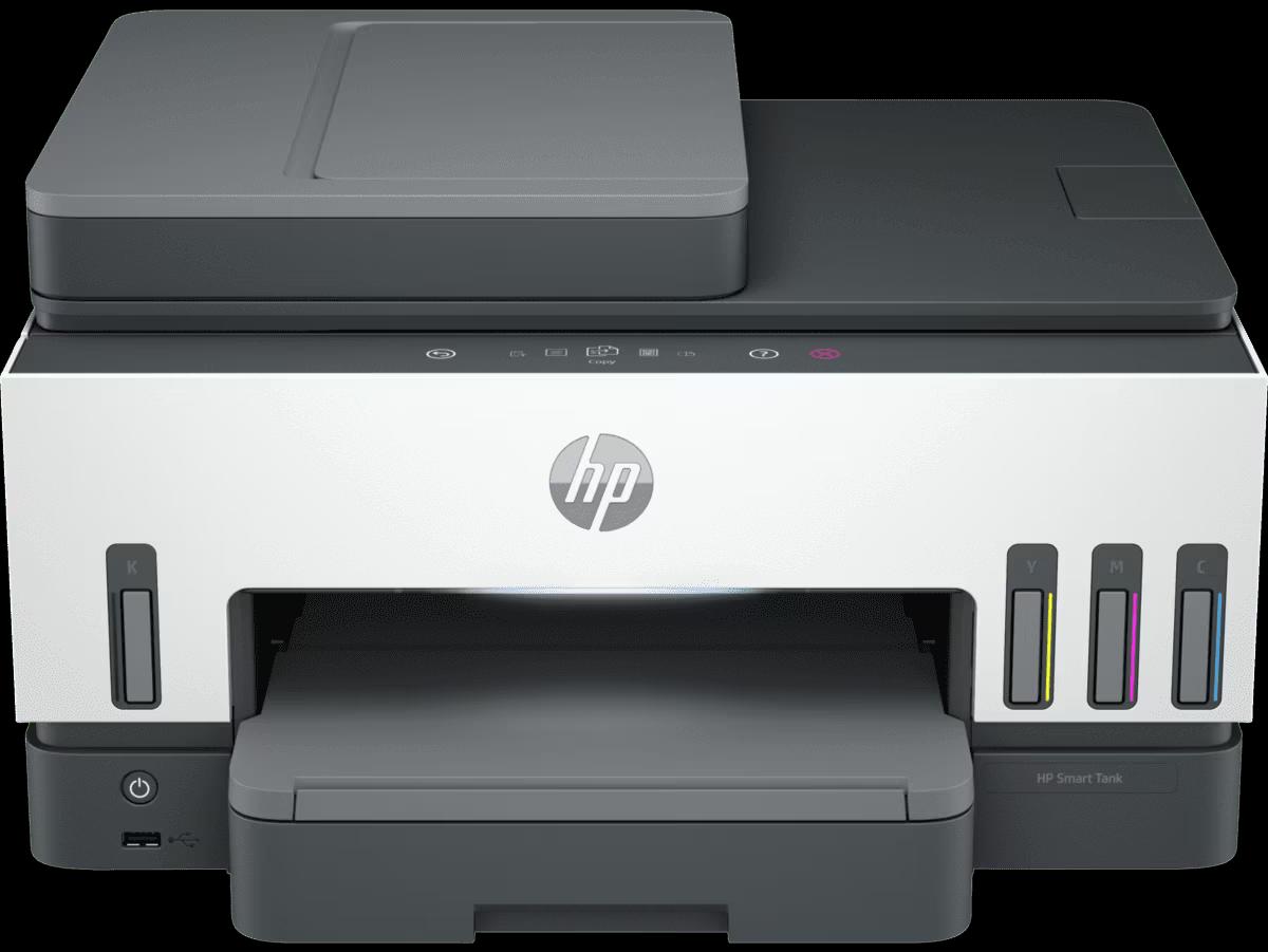HP SMART TANK 790 Printer - Wireless, A4, Print Copy Scan Fax, 23 ppm, 1200 x 1200 rendered dpi Resolution, 6,000 Pages Duty Cycle, Black and Color