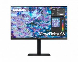 SAMSUNG VIEWFINITY S6 LS27B610EQMXUE Monitor - 27" QHD (2560 x 1440), IPS, HDMI, DP, 300 nits, Max 75Hz