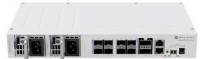 MikroTik (CRS510-8XS-2XQ-IN) Wired Router - 1 x Fast Ethernet port, 8 x 25G SFP28 ports, 2 x 100G QSFP28 ports RJ45, PoE-in