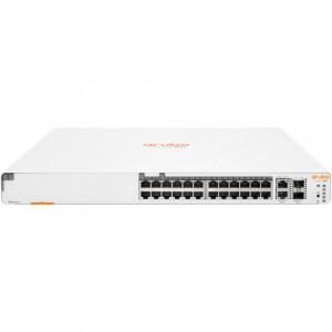 HPE Aruba Instant On 1960 (JL807A) Switch - 24 x Gigabit Ethernet PoE++ Ports RJ45 (60 W, 802.3bt Type 3), 2 x 10 GbE WAN RJ45, 2 x SFP+ 10 GbE WAN