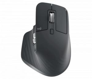 LOGITECH MX Master 3S Wireless Mouse - Darkfield High Precision, 1000 DPI, 7 Button, Unifying USB Receiver
