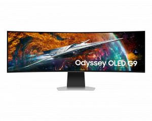 Samsung Odyssey G9 G95SC Curved Monitor - 49" DQHD (5120 x 1440), OLED, Height, Tilt, HDMI, 250 cd/㎡, 240Hz
