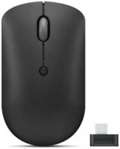 LENOVO 400 USB-C Wireless Compact Mouse - Red Optical Sensor, 800 DPI, 1600 DPI, 2400 DPI, 4 Button, 2.4G Wireless via USB-C receiver