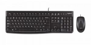 LOGITECH MK120 Wired Keyboard and Mouse - Optical Tracking, Deep Profile, 10 million keystrokes, 3 Button (English Keyboard)