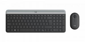 LOGITECH MK470 SLIM Wireless Keyboard and Mouse - High Precision Optical Tracking, Scissor Switch Keys, 1000 DPI, 3 Button, Logitech Nano Receiver