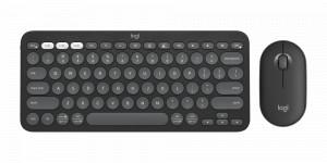 LOGITECH Pebble 2 Combo Wireless Keyboard and Mouse - High Precision Optical Tracking, 400-4000 DPI, 1 Button, Bluetooth low energy technology