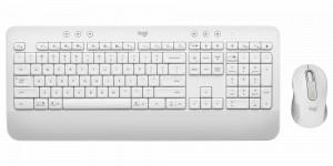 LOGITECH MK650 Signature Wireless Keyboard and Mouse - Precision Tracking, 400-4000 DPI, 5 Million Keystrokes, 5 Button, Logi Bolt USB Receiver (White)