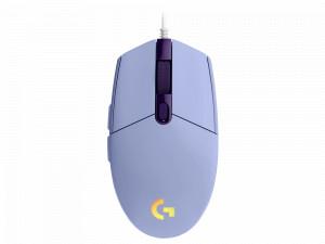 LOGITECH G203 LIGHTSYNC Gaming Wired Mouse - Optical Tracking, 200 – 8000 DPI, 6 Button, LIGHTSYNC RGB (Lilac)