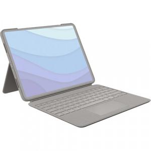 Logitech Combo Touch Backlit Keyboard Case - Apple 12.9 iPad Pro, 5th, 6th Gen, Sand