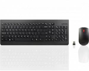 LENOVO 510 Wireless Combo Keyboard and Mouse - Optical Sensor, 1200 DPI, 3 Button, 10 Million Keystrokes, 2.4 GHz Wireless via Nano USB (Black)