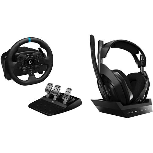 Logitech G G923 TRUEFORCE Sim Racing Wheel and Pedals Kit with ASTRO A50  Wireless Gaming Headset