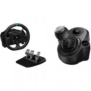Logitech G G923 TRUEFORCE Sim Racing Wheel and Pedals Kit with Driving Force Shifter - PC, PS4,PS5