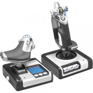 Logitech G X52 H.O.T.A.S Throttle and Stick Simulation Controller - USB 2.0, Indicator Lights, LCD Display
