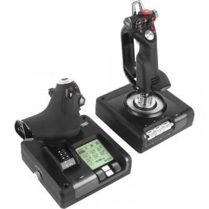 Logitech G X52 H.O.T.A.S Throttle and Stick Simulation Controller - USB 2.0, LCD Display, Backlighting